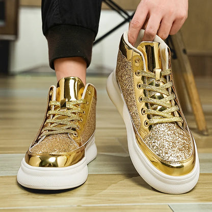High-Top Shoes for Men, Thick-Soled Men's Shoes, Trendy Casual Shoes, Couple Sneakers