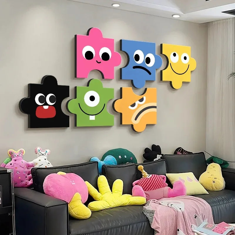 Dopamine Living Room Wall Art Cartoon Niche Poster Bedroom Hanging Painting Sofa Background Home Decor