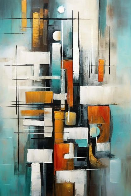Classic Abstract Wall Art Matte Colour Oil Painting on Canvas Print Poster Home Decor Living Room Bedroom Decorative Painting