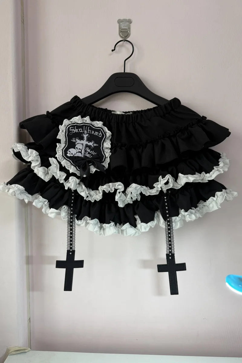 Original Design Spring Summer New Sle Women's f-length Puffy Skirt with Se Pants Cake-aped Gown High-waist Loose Fit