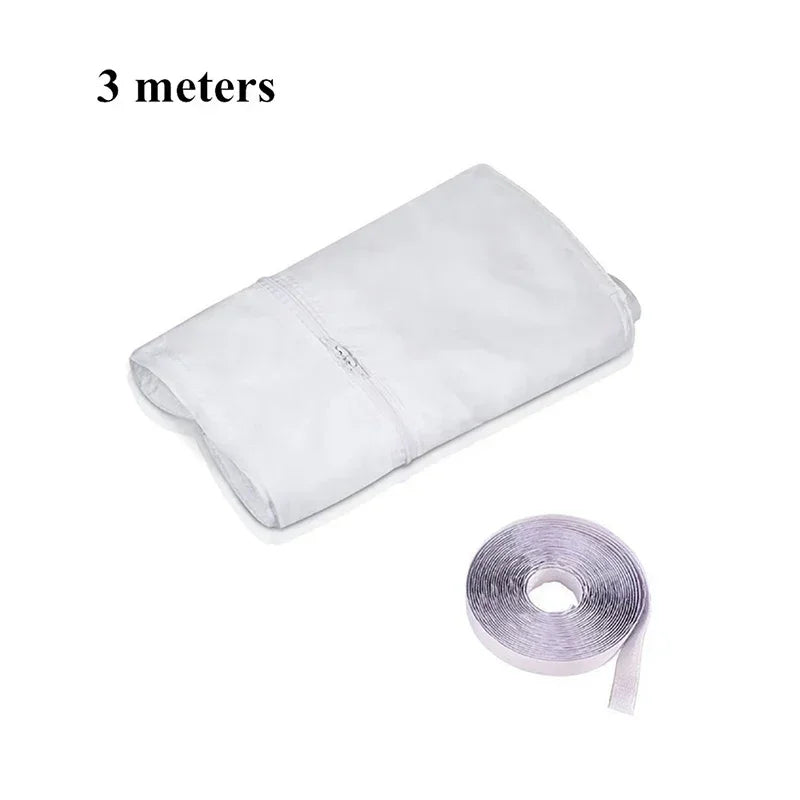 Air Lock Window Seal for Portable Air Conditioner, 3/4/5M Flexible Cloth Sealing Plate Window Seal with Zip and Adhesive Fast
