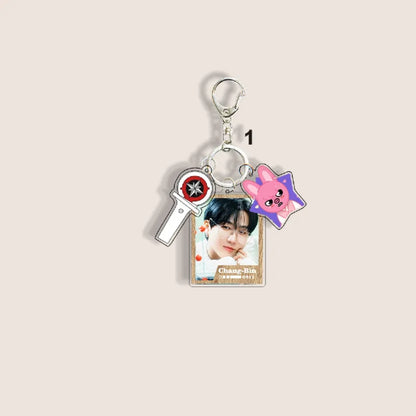 SKZOO New 6cm Acrylic Keychain Stray Kids New Album Li Longfu Keychain Pendant Bag Supporting Peripheral Gifts