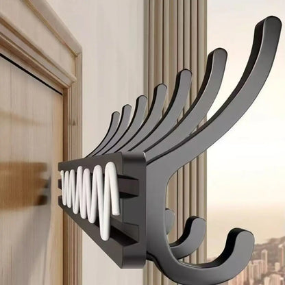 no drill Holes One Row Hangers Kitchen Towels Clothes Hats Toilet Towel Rack Storage Wall Mounted Door Back Rod Hook
