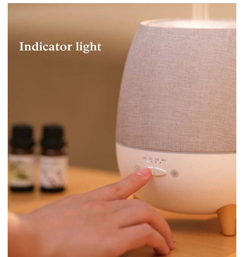 Elektrischer Aroma-Luftbefeuchter (300 ml) mit Fernbedienung, Ultraschall-Nebel und Nachtlicht
