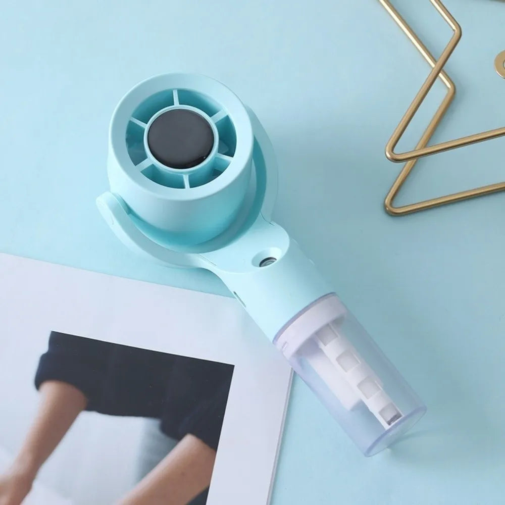 Portable Water Mist Fan Mini Handheld Fan USB Charging 4 Speeds Hanging Neck Spray Fans Portable Personal Hand Held Small Fan