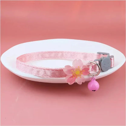 Pet Collar Pink Lace Bow Hanging Bead Cat Collar with Bell Pet Dog Kitten  Accessories Fof Small Dogs Pet Products