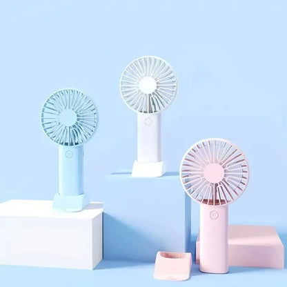 Portable Electric Handheld Small Fan Outdoor Powerful Silent Strong Wind Force Rechargeable Office Desk Dormitory Desktop Fan