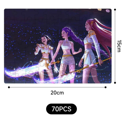 70/300PCS Wooden Jigsaw Puzzle Cool Cyberpunk Anime Family Interactive Game Collectible Gift for Adults Kids Teens Home Decor