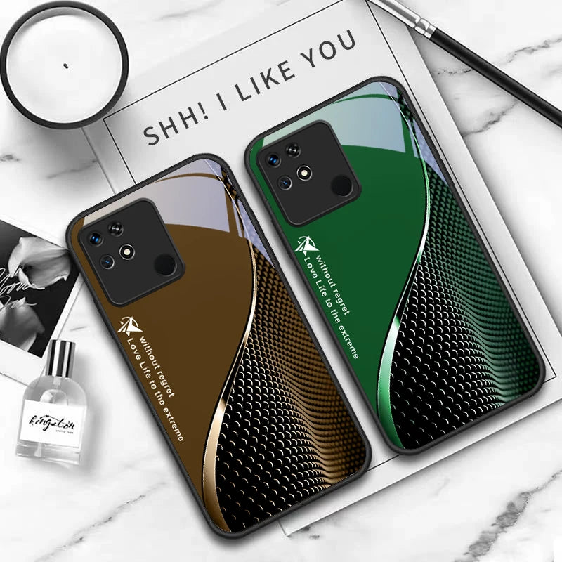 Gradient flowing light For Xiaomi Mi 9 SE 12 12T 13 13T 14 Pro 11 A3 2 6X Pocophone F1 10T Lite 5G Mix 2S Black glass phone case