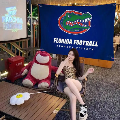 F-Florida G-Gators Football Cartoon Flag Art Science Fiction Room Home Decor Wall Hanging Home Decor Banner