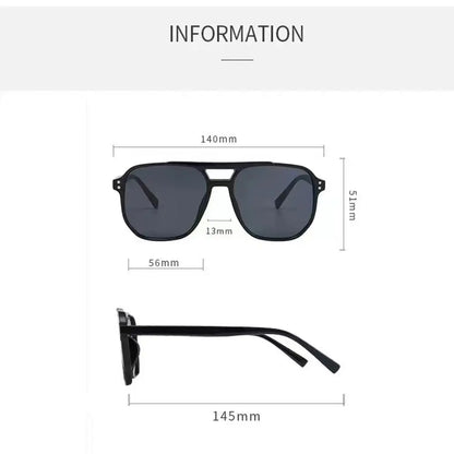 Punk Square Frame Sunglasses Anti-UV Beach Eye Protection Black Shades Glasses Travel Accessories Retro Sunglasses for women men