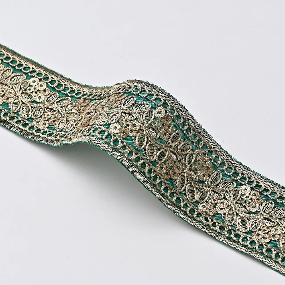 Lace Trim DIY Garment Accessories, Embroidery Fabric Ribbon, 1 Yard