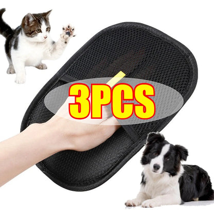 Pet Hair Removal Tool Reusable Static Removal Gloves, Double-Sided Grooming Gloves for Pets, Removes Pet Fur Hair for Carpets