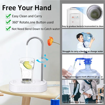 Electric Drinking Water Pump Automatic Water Dispenser For Gallon Drinking Water Bottle Pump For Home Office Portable Cold Water