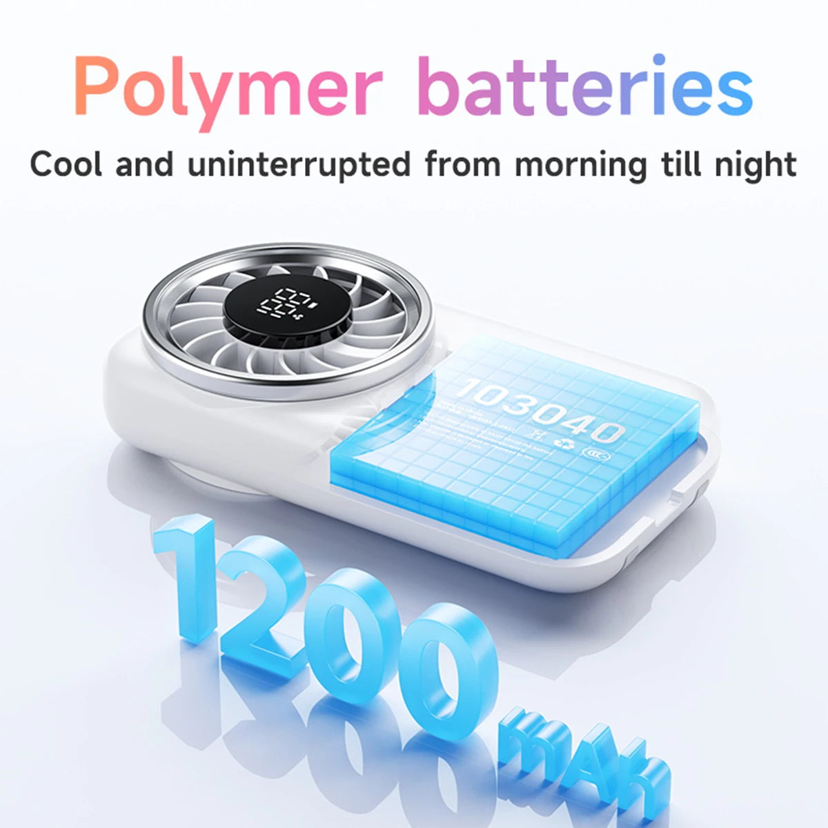 Portable Fan Mini Quiet Handheld Personal USB Rechargeable Fan Operated for Home Office Outdoor Travel, 1200mAh Hands Fans