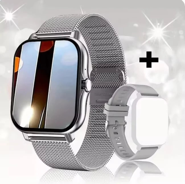 LAXASFIT Smart Watch 1.83 Inch HD Bluetooth Call Voice Assistant DIY Watch Faces Message Notification Fitness Tracker