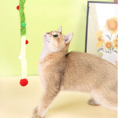 Pet Cat Interactive Teaser Toy Soft Plush Strip Wands Toys for Kitten Cats Play Pet Supplies for Fun And Exercise