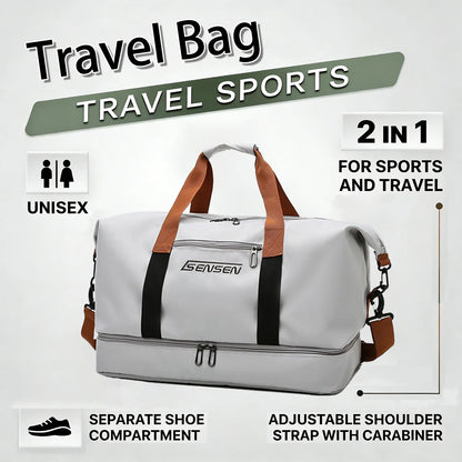 Travel Bag Large-capacity Portable, Dry and Wet Separation Sports Fitness Bag, Suitable As A Travel Luggage Bag.