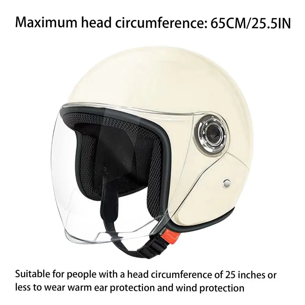 Lightweight Motorcycle Helmet Open Face Motorcycle Helmet Protective Gear Breathable Headgear With Visor For Men Women Commuting