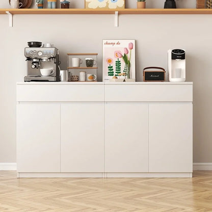 Modern Solid Wood Living Room Sideboard Cabinet Storage Dresser Drawer Display Kitchen Organizer Adjustable Shelves Furniture
