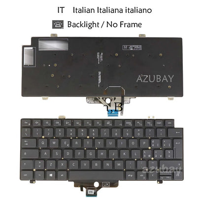 Italian Laptop Keyboard for Dell Latitude Precision 3470 (Year 2022) 3480 (Year 2023), 3490 (Year 2024) Backlit