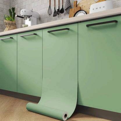 1/2/3/5/6M Self-adhesive Film Green Matt Thickened Sticker Furniture Kitchen for Cupboards Tables Wall DIY Renovation Wallpapers