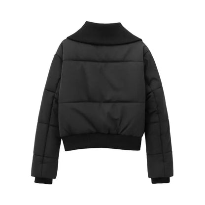 Women's Long Sve Jaet Outerwear 2024 Autumn Winter New Warm Cotton Thiened Coat 30240 Faion Versatile Loose Fit