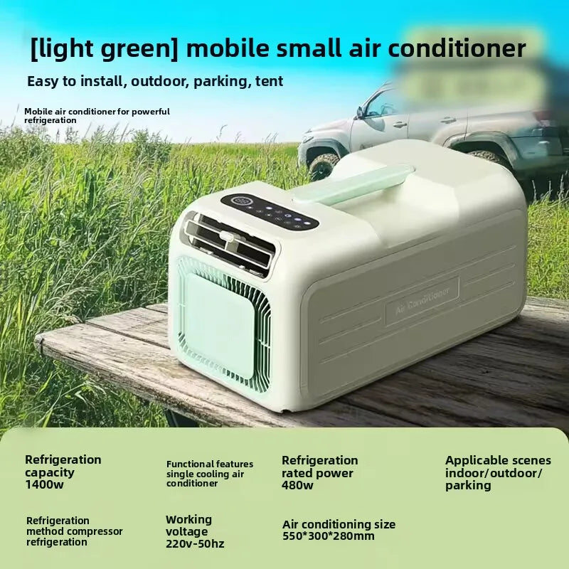 Portable Air Conditioner Mobile Cooling Unit Studio Apartment Portable AC Camping Outdoor AC Multi-Speed Regulation