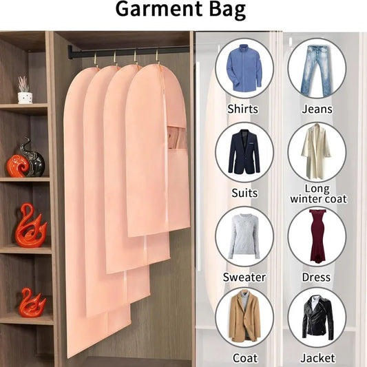 Hanging Garment Bags Suit Bags Dust Cover Breathable Dress Bag for Closet Clothes Storage or Travel