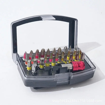 32pcs Screwdriver Bits Set - Hex/Torx/PH/H/SL Head with Quick Release Connector for Workshop Repairing Manual Tools