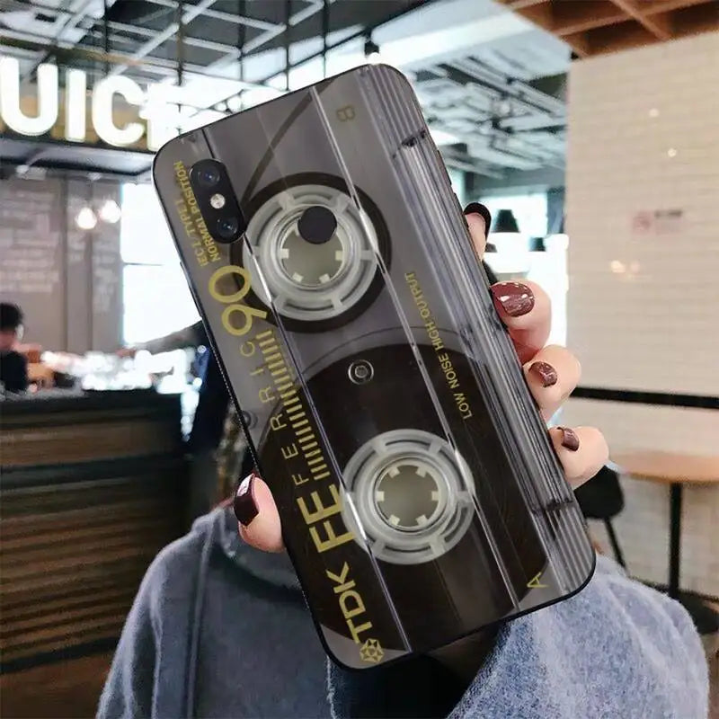 Vintage Cassette Tape Retro Phone Case for Xiaomi mi 5 6 8 9 10 lite pro SE Mix 2s 3 F1 Max2 3