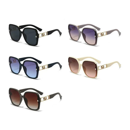 Fashionable Luxury Square Sunglasses, Premium Ladies' Sunglasses, Classic Vintage Eyewear, Women's Summer Travel Sunglasses.