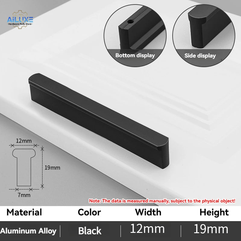 Multi-Size (80-1200mm) Cabinet Handles - Solid Aluminum Alloy Rounded Corner Pulls, Brushed Gold Finish for Wardrobe & Kitchen