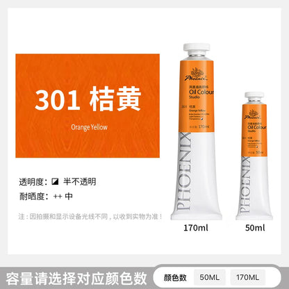 Phoenix 50ml Oil Paint High Saturation Faster Drying Time with Creamy Texture and Consistency for Artists, Students, Beginners