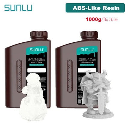 SUNLU UV ABS Like Resin 405nm 2KG 1KG/ Bottle Low Odor And Low Shrinkage For LCD 3D Printer Printing Material 3D Printing
