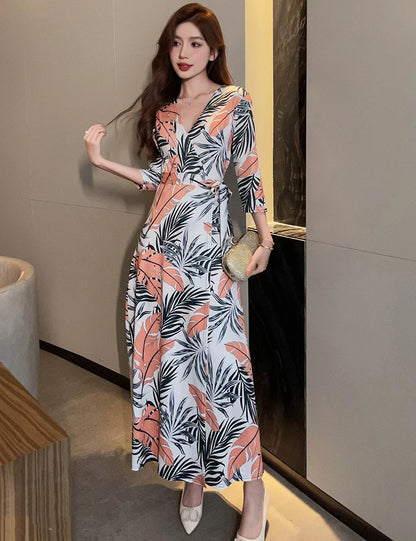 ZAROY Women Wrap Long Dress Summer Sexy V Neck Side Split Party Club Dress Chic Streetwear Elegant Evening Slim Beach Vestidos