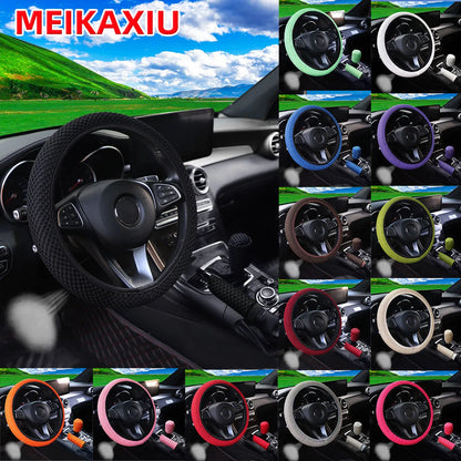 Three-piece three-dimensional breathable massage net car non-slip steering wheel cover, handbrake cover, gearshift cover