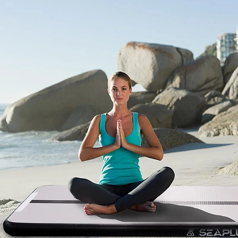 Factory Direct Inflatable Yoga Mat, Sport Gymnastics Tumbling Mat for Yoga Practice, Portable Floor Mat for Home and Studio