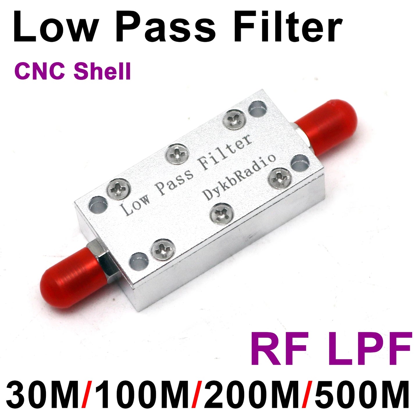 Low Pass Filter LPF 30M 100M 200M 500M LC Filter For Radio Amplifier audio signal RF ShortWave FM VHF UHF walkie-talkie noise