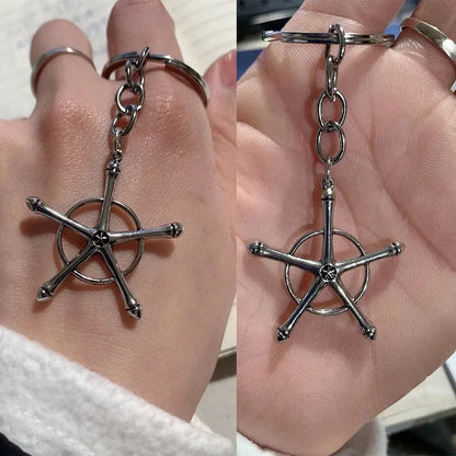 Anime Bleach Keyring Quincy Ishida Uryuu Cosplay Ginrei Gojiaku Amulet Alloy Keychain Pendant Jewelry Gifts
