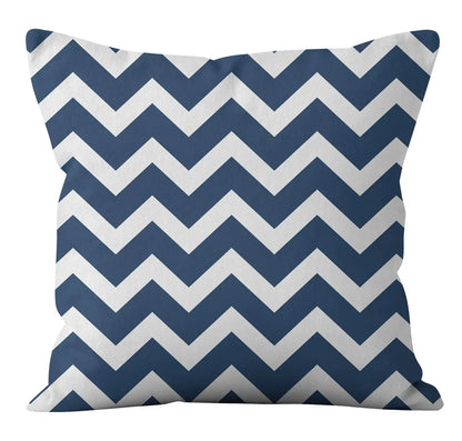 Modern Fashion Nordic Sofa Simple Cushion Cover Living Room Decoration Pillow Cover Navy Blue Geometric Pillow Cover