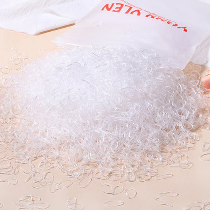 500/1000/2000 Stück bunte Einweg-Haargummis für Mädchen, Haarbänder, Haargummis, Haaraccessoires für Kinder