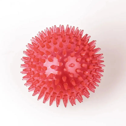 Pet Dog Toys Cat Puppy Sounding Toy Polka Squeaky Tooth Cleaning Ball TPR Training Teeth Chewing Toy Thorn Balls Pet Accessories