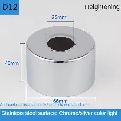 2PCS 1/2"3/4"Faucet Decorative Cover Stainless Steel Water Pipe Connector Heighten Valve Panel Shower Kitchen Faucet Accessories