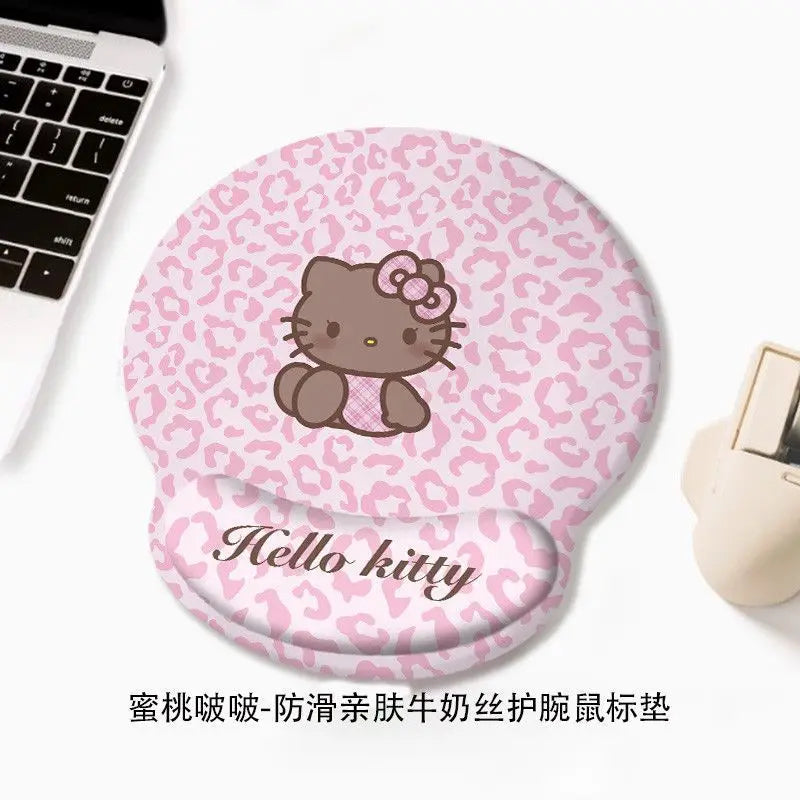 Cartoon mouse pad for girls, with a wrist rest, memory foam hand support, and a thickened wrist rest; suitable for office and ga