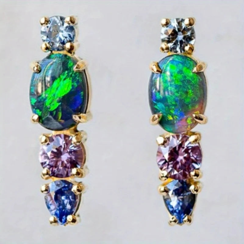 Traditional Earrings, Ethnic Tribal Earrings, Glass Stones, Carved Long Earrings, Heart Shape Earrings,