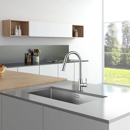 Kitchen Faucet Flexible Pull Out 2 Modes Nozzle Hot Cold Water Mixer Tap Deck Mounted Sprayer and Stream SUS 304 Faucets