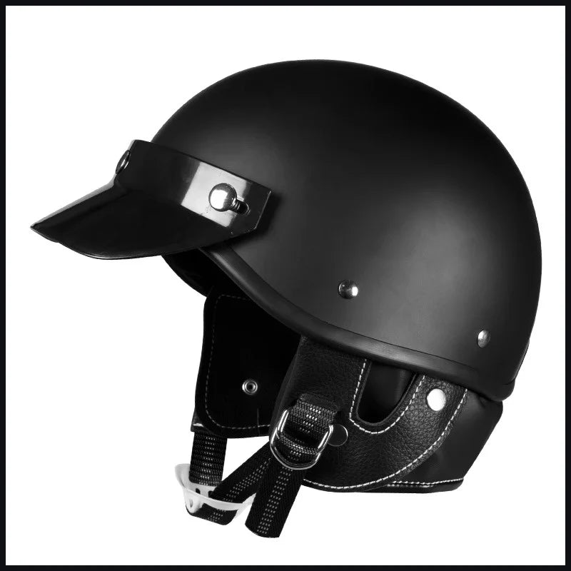 Motorcycle half helmet unisex retro personalized helmet for boys and girls motorcycle for all seasons riding and cruising