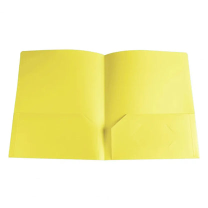 Plastic Folder with 2 Pockets Business File Organizers Card Slot Office Document Letter Size Paper Organizer Students Supplies