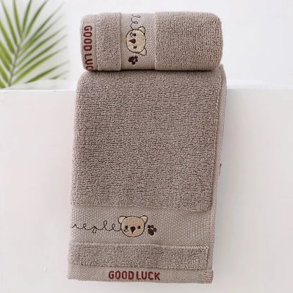 Baby Towels Cotton Bath Towel Face Washcloth Cute Cartoon Bear Hand Wipe Soft Children Towels Kids Newborn Bathing Handkerchief